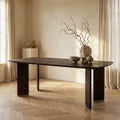 Table Liber — Marron Bois de Manguier 240cm Or Pied