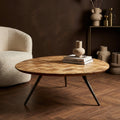 Table Basse Fieron — Naturel Bois Organique Rond