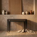 Table d'Appoint Rivva — Noir Moulé Aluminium Rectangulaire sv