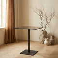 Table Plaza — bistrotable Carré Marron Marbre Taupe
