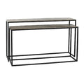 Table d'Appoint Kae — Or Aluminium Noir Fer Rectangulaire sv