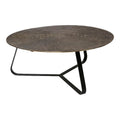 Table Basse Kae — Or Aluminium Noir Fer Rond L