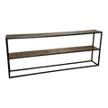 Table d'Appoint Kae — Or Aluminium Noir Fer rectangl single