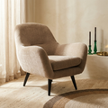 Fauteuil Donny — Crème Noir Bois