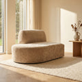 Élément Canapé Lujo — Crème Fiore Tissu Gauche Pouf