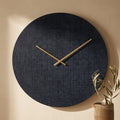 Horloge Emmett — Noir Fer Rond Carré Texturé L