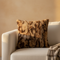 Housse de Coussin Clarisse — Marron Fausse Fourrure Carré S
