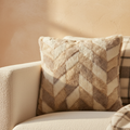 Housse de Coussin Kathleen — Crème Fausse Fourrure Carré S