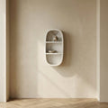 Support Mural Emmelie — Blanc MDF Brut Ovale Haut