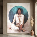 Panneau Mural Lilyann — Naturel polyesterpainting Rectangulaire Femme L