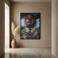 Panneau Mural Muniba — Liver polyesterpainting rectanglewomanface L
