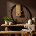 Horloge Lolae — Or Fer Rond Mural L