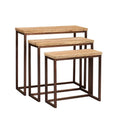 Table d'Appoint Zoah — Cuivre Bois de Manguier Rectangulaire SV