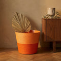 Panier Dimitris — Orange Papier Bicolore Ton XL