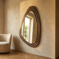Miroir Santin — Marron Bois de Manguier Organique Triangle