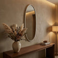 Miroir Serine — Blanc Acier Ovale Petit