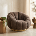 Fauteuil Daisy — Antilope Euphoria Base Dorée