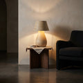 Lampe de Table Peake — Bois de Manguier Rond Table Grand