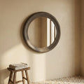 Miroir Noam — Marron Bois de Manguier Rond L