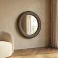Miroir Noam — Marron Bois de Manguier Rond S