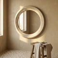 Miroir Noam — Naturel Bois de Manguier Rond S