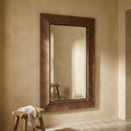 Miroir Gezzy — Naturel Bois Placage curl Cadre Rectangulaire