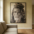 Tableau Alexy — Beige Composite Papier Homme Dreadlocks
