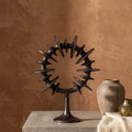 Statue Awet — Gunmetal Moulé Aluminium Anneau Sculpture Rond S