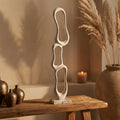 Statue Camare — Beige Moulé Aluminium Abstrait Ouvert L