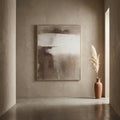 Panneau Mural Olger — Beige Abstrait Toile Encadré B