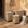 Panier Darrett — Naturel Osier Carré Roulettes SV