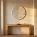 Panneau Mural Raizo — Beige Aluminium Feuille Texturé Rond L
