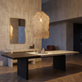 Lustre Dayo — Papier Naturel Corde Ouvert Long