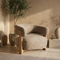Fauteuil Mire — Taupe Legacy Mink Rubber Bois