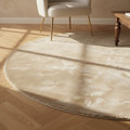 Tapis Flavia — Taupe Tissé Main Rond S