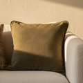 Housse de Coussin Suky — Vert Cuir Suédé Carré S