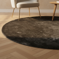 Tapis Flavia — Noir Tissé Main Rond