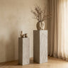 Berwin Beige fiber cement rock pedestal set of 2