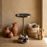 Wane Natural petrified wood double base sidetable