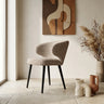 Fiori Brown Mois 05 dining chair black legs