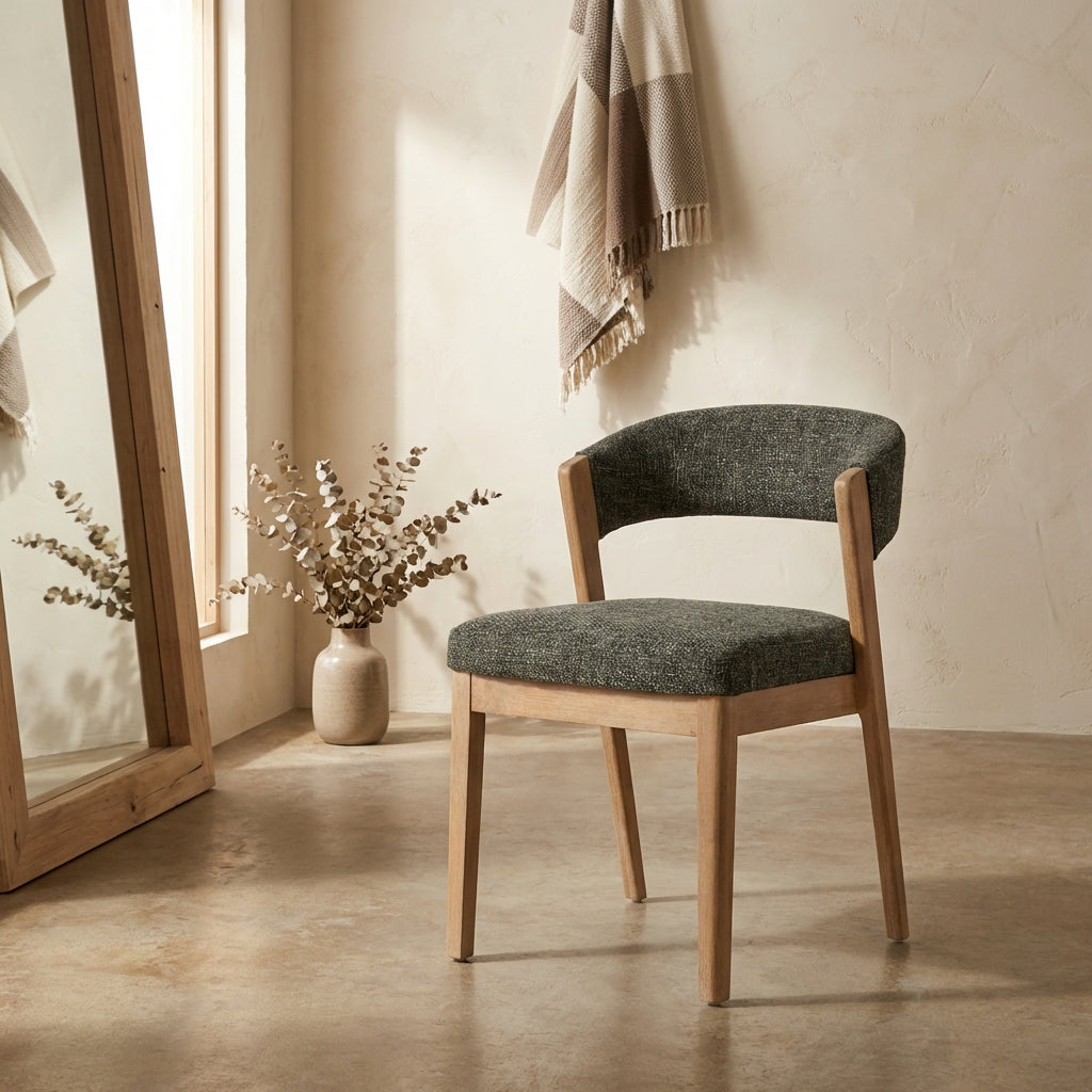 Kael Green dining chair Legacy10 Olive Rubberwood