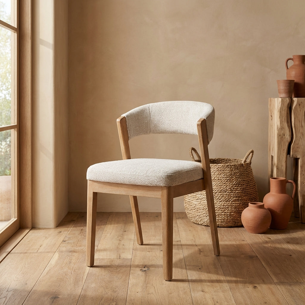 Kael Taupe dining chair Legacy 3 Mink Rubberwood