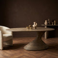 Table Nemo — Gris mango Bois Ovale 220cm