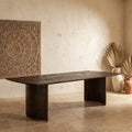 Table Ostara — Marron Bois de Manguier diningtable 280cm Or Pied