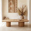 Table Basse Fieron — Naturel Bois Double Rond