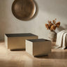 Irvy Gold iron coffeetable square black enamel sv2