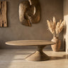 Nemo Grey mango wooden coffee table oval 150cm