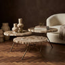 New Khine Petrified wood coffee table brass SV3