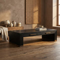 Table Tiess — Noir Bois Placage Tiroirs