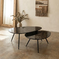 Table Veria — Set de 2 coffeetables Marron Marbre